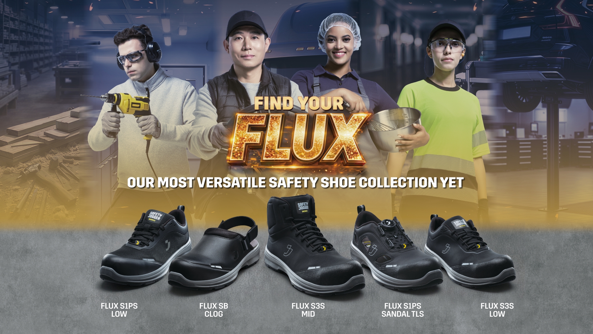 Safety Jogger Works introduces FLUX: a versatile safety footwear collection for light-duty applications