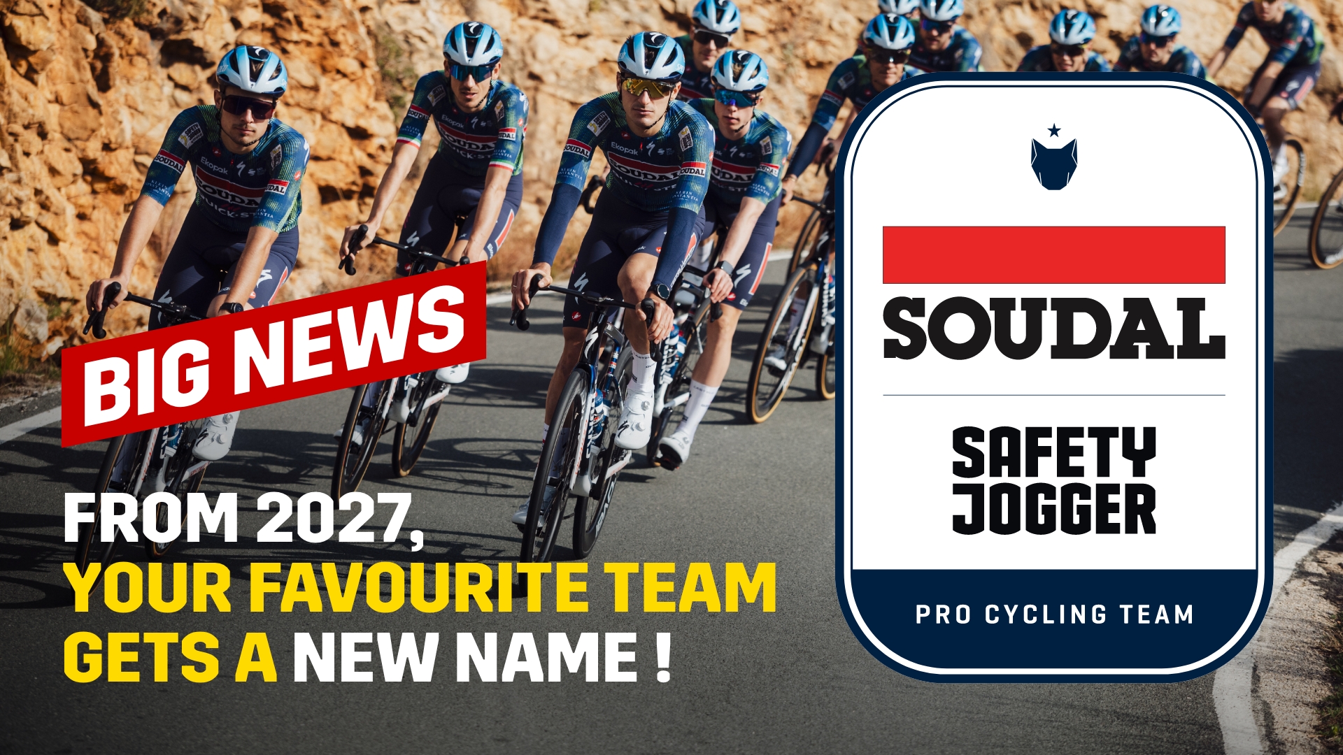 A new era of the men’s cycling team: Soudal Safety Jogger announced for 2027